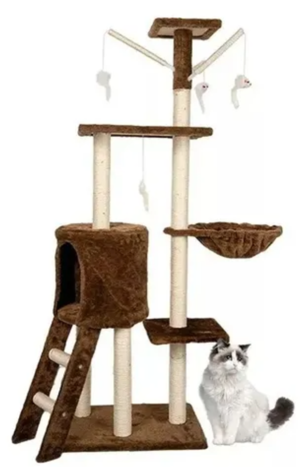 Rascador Tipo Árbol Para Gatos 139cm Interactivo