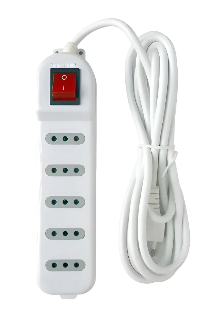 Alargador Electrico 5 Metros 5 Posiciones 2500w / Switc