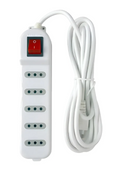 Alargador Electrico 5 Metros 5 Posiciones 2500w / Switc