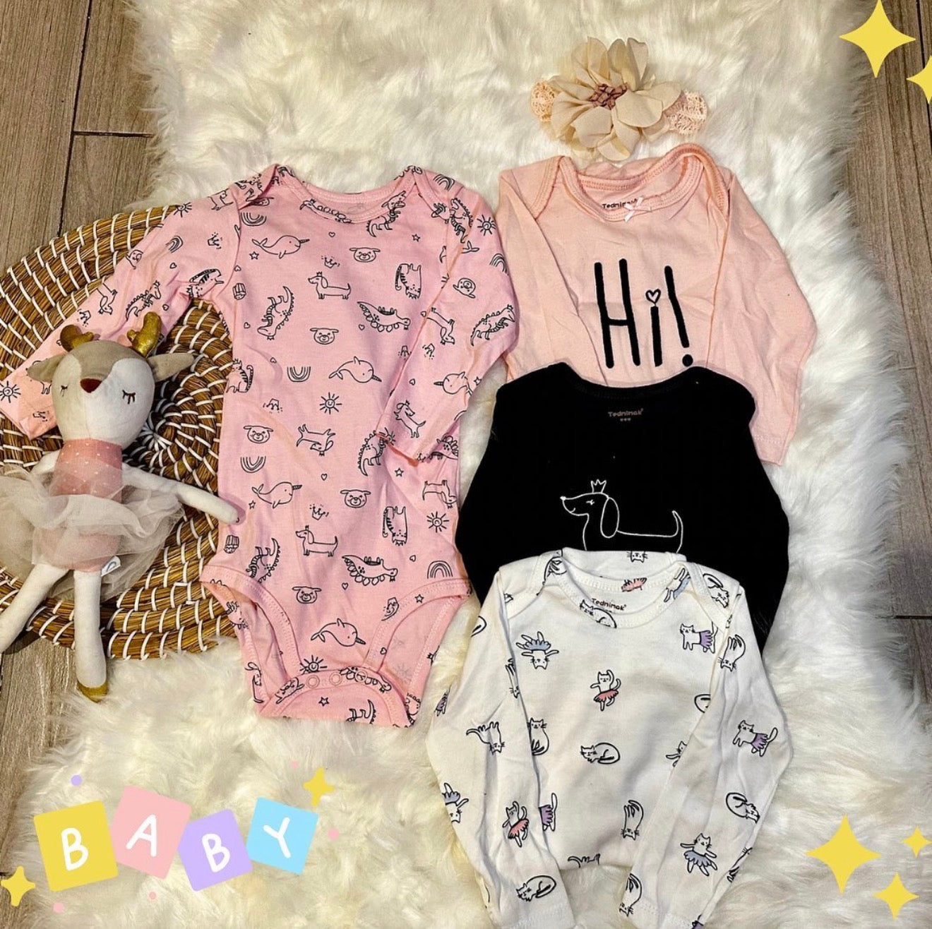Ropa para Bebe - Set de 4 Bodys